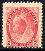 Canada 1898-1902 QV Numerals 2c rose-carmine die 1a mounted mint centred low, SG 155