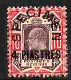 British Levant 1902-05 KE7 4pi on 10d overprinted SPECIMEN fresh with gum SG 10s (only about 750 produced)