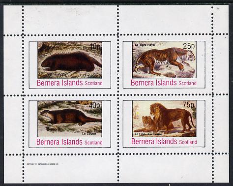 Bernera 1982 Animals (Tiger, Otter etc) perf,set of 4 values (10p to 75p) unmounted mint