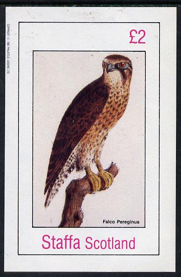Bernera 1982 Birds #44 (Falcon) imperf deluxe sheet (£2 value) unmounted mint