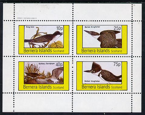 Bernera 1982 Birds #20 (Kingfishers, Sandpiper) perf,set of 4 values (10p to 75p) unmounted mint
