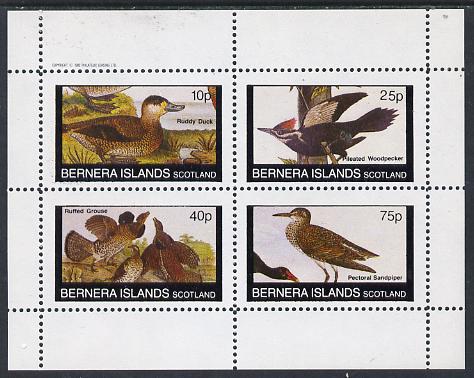 Bernera 1982 Birds #21(Duck, Woodpecker etc) perf,set of 4 values (10p to 75p) unmounted mint