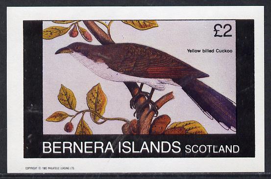 Bernera 1982 Birds #21 (Cuckoo) imperf deluxe sheet (£2 value) unmounted mint