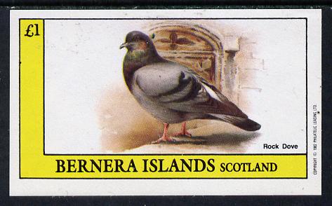 Bernera 1982 Rock Dove imperf souvenir sheet (£1 value) unmounted mint
