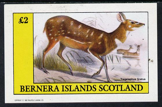 Bernera 1982 Deer imperf deluxe sheet (£2 value) unmounted mint