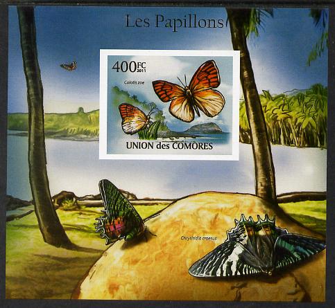 Comoro Islands 2011 Butterflies #8 imperf m/sheet unmounted mint. Note this item is privately produced and is offered purely on its thematic appeal, it has no postal validity