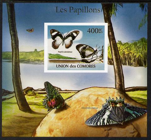 Comoro Islands 2011 Butterflies #9 imperf m/sheet unmounted mint. Note this item is privately produced and is offered purely on its thematic appeal, it has no postal validity