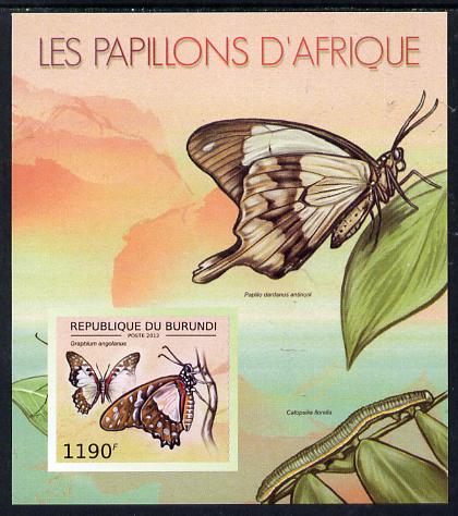 Burundi 2012 Butterflies #2 imperf deluxe sheet unmounted mint