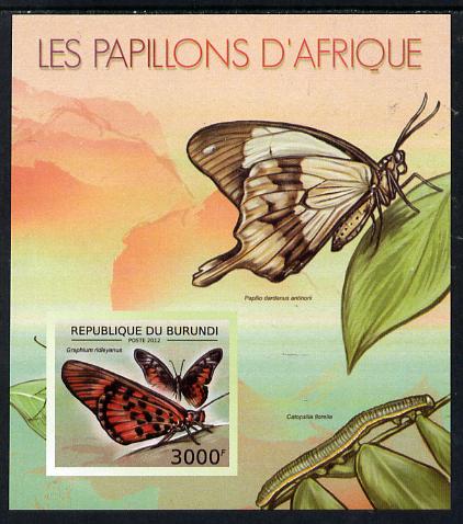 Burundi 2012 Butterflies #3 imperf deluxe sheet unmounted mint