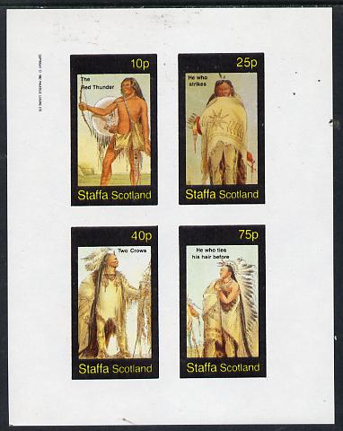Staffa 1982 N American Indians #08 imperf set of 4 values unmounted mint