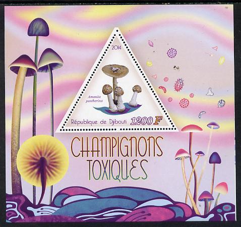 Djibouti 2014 Fungi perf s/sheet containing one triangular-shaped value unmounted mint