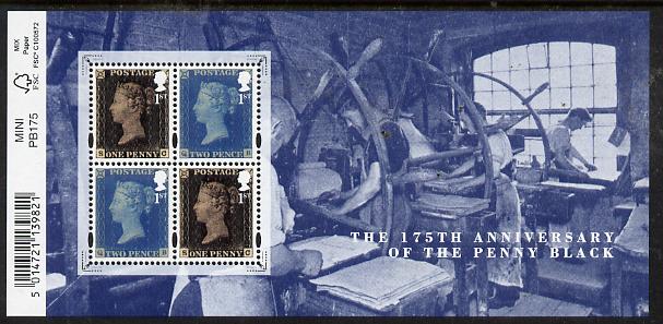 GB Great Britain 2015 175th Anniversary of the Penny Black perf m/sheet unmounted mint