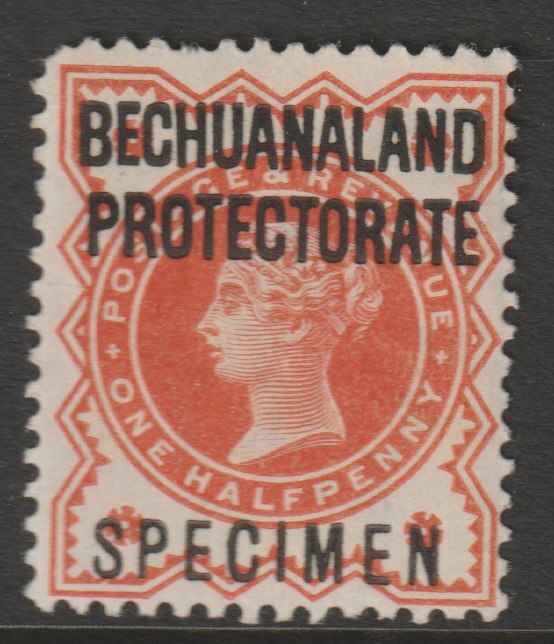 Bechuanaland 1902 Overprint on,GB 1/2d Jubilee overprinted SPECIMEN with gum and only about 750 produced SG 59s