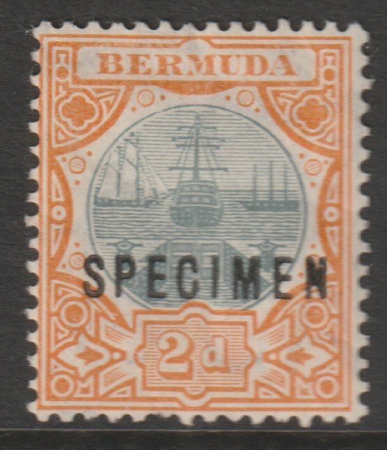 Bermuda 1906 Dry Dock 2d overprinted SPECIMEN fine with gum only about 400 produced SG 39s