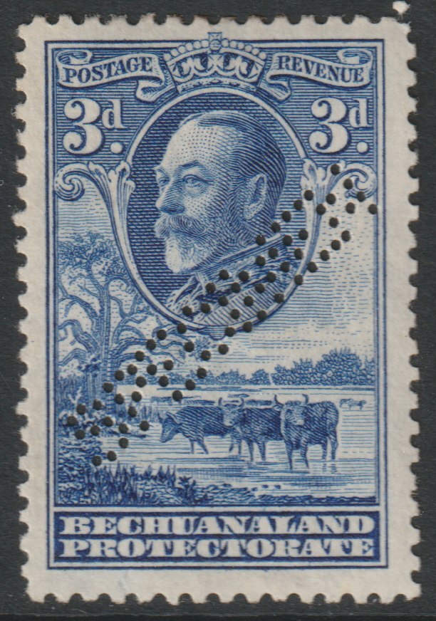 Bechuanaland 1932 KG5 Baobab Tree 3d perforated SPECIMEN with gum and just over 400 produced SG 102s