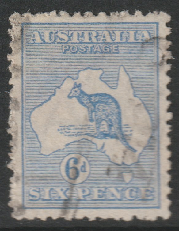 Australia 1913 Roo 6d ultramarine good used, SG9