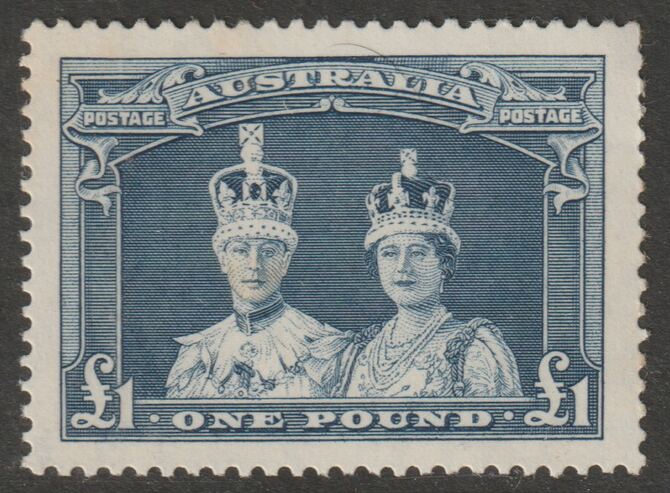 Australia 1937 Robes - King George 6th & Queen Elizabeth £1 unmounted mint SG178