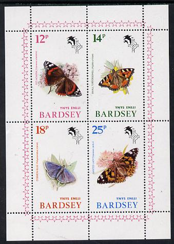 Bardsey (British Local) 1981 Butterflies set of 4 (12p, 14p, 18p & 25p) U/M