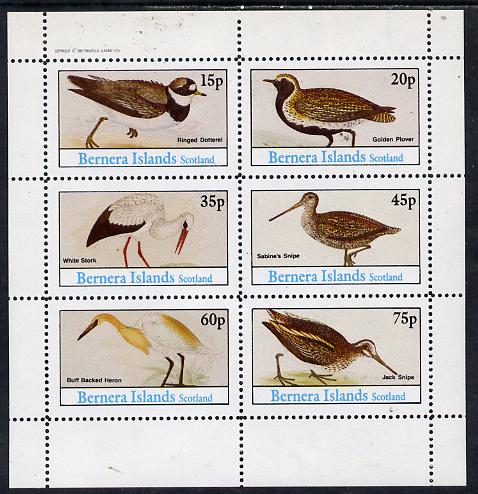 Bernera 1982 Waders (Dotterel, Snipe, Heron etc) perf set of 6 values (15p to 75p) unmounted mint