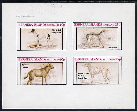 Bernera 1982 Dogs imperf,set of 4 values (10p to 75p) unmounted mint