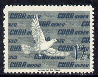 Cuba 1956 Pigeon 12c grey (from Air set) unmounted mint SG 773
