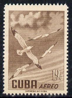 Cuba 1956 Gull 19c (from Air set) unmounted mint SG 775