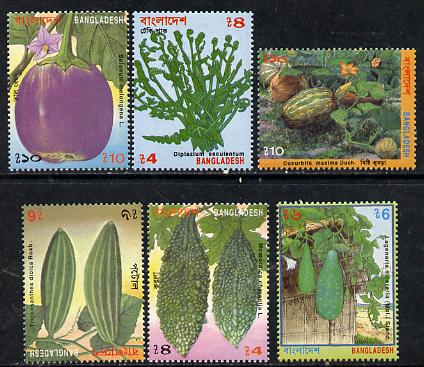 Bangladesh 1994 Vegetables set of 6 unmounted mint, SG 541-46