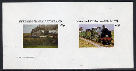Bernera 1982 Steam Locos #06 imperf,set of 2 values (40p & 60p) unmounted mint