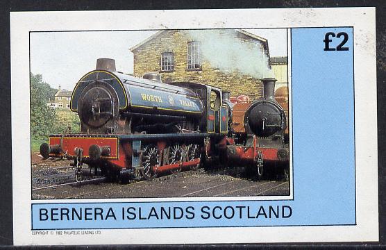 Bernera 1982 Steam Locos #06 (Worth Valley Saddle tank) imperf deluxe sheet (£2 value) unmounted mint