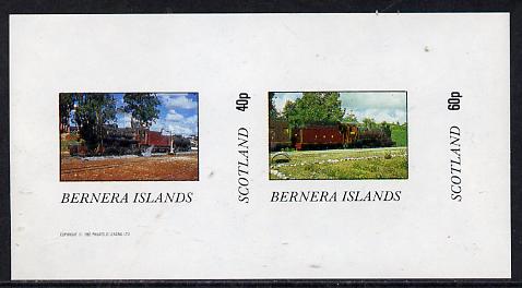 Bernera 1982 Steam Locos #07 imperf,set of 2 values (40p & 60p) unmounted mint