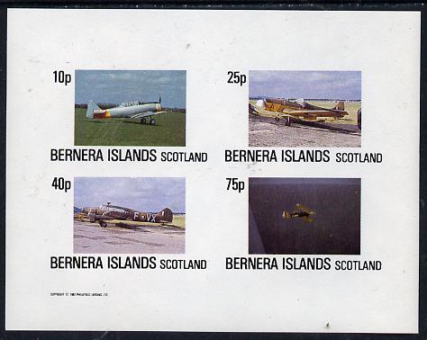 Bernera 1982 Aircraft #02 imperf,set of 4 values (10p to 75p) unmounted mint