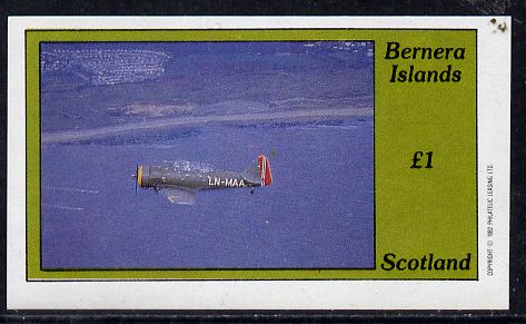 Bernera 1982 Aircraft #02 imperf souvenir sheet (£1 value) unmounted mint