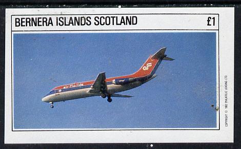 Bernera 1982 Airliners imperf souvenir sheet (£1 value) unmounted mint