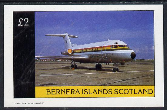 Bernera 1982 Airliners imperf deluxe sheet (£2 value) unmounted mint