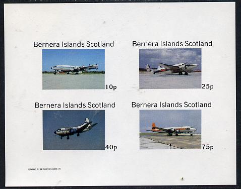 Bernera 1982 Aircraft #04 imperf,set of 4 values (10p to 75p) unmounted mint