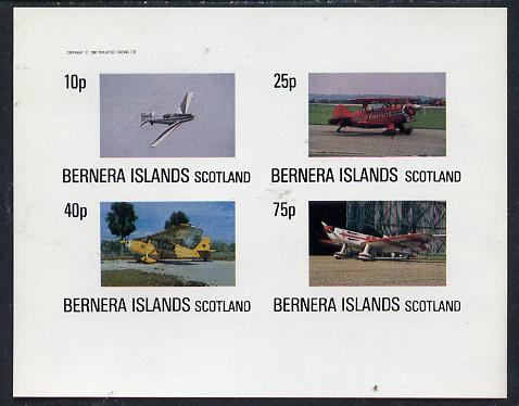 Bernera 1982 Aircraft #05 imperf,set of 4 values (10p to 75p) unmounted mint