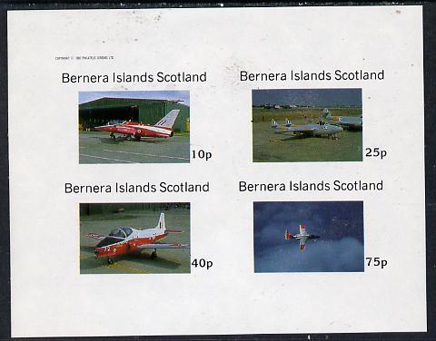 Bernera 1982 Aircraft #06 imperf,set of 4 values (10p to 75p) unmounted mint