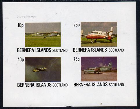 Bernera 1982 Aircraft #07 imperf,set of 4 values (10p to 75p) unmounted mint