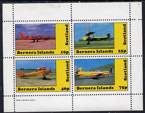 Bernera 1982 Aircraft #08 perf,set of 4 values (10p to 75p) unmounted mint
