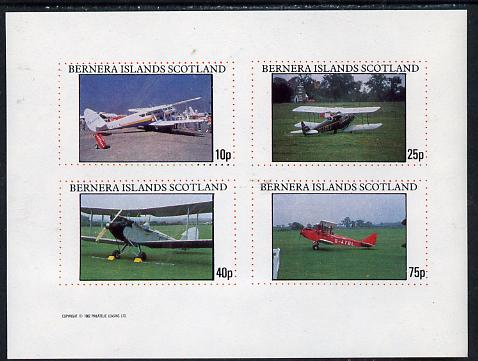 Bernera 1982 Aircraft #09 imperf,set of 4 values (10p to 75p) unmounted mint