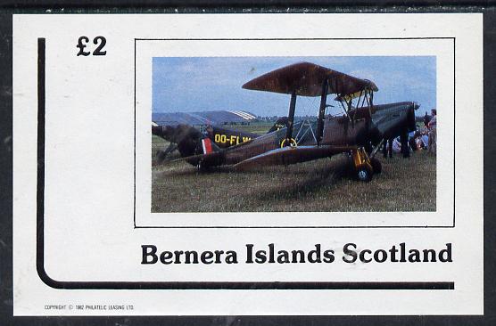 Bernera 1982 Bi-planes #1 imperf deluxe sheet (£2 value) unmounted mint