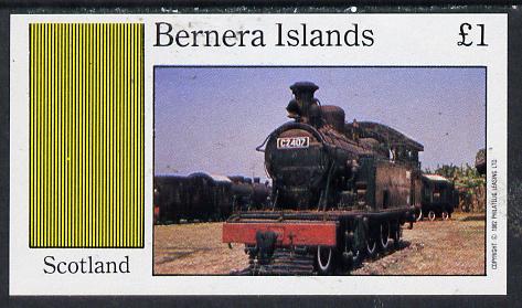 Bernera 1982 Steam Locos #12 imperf souvenir sheet (£1 value) unmounted mint