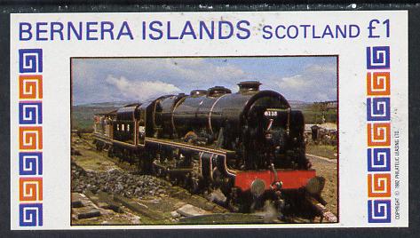 Bernera 1982 Steam Locos #13 imperf souvenir sheet (£1 value) unmounted mint