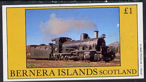 Bernera 1982 Steam Locos #14 (A African Narrow Gauge)imperf souvenir sheet (£1 value) unmounted mint