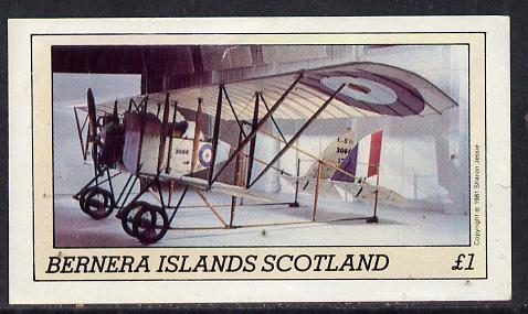 Bernera 1981 Museum Aircraft imperf souvenir sheet (£1 value) unmounted mint