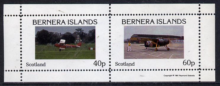 Bernera 1981 Aircraft #01 perf,set of 2 values (40p & 60p) unmounted mint