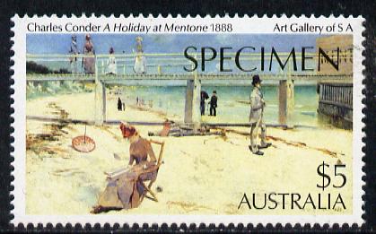 Australia 1984 Paintings $5 (Holiday by Conder) opt'd SPECIMEN unmounted mint, SG 779S
