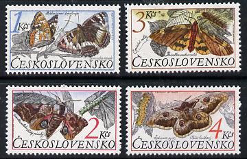 Czechoslovakia 1987 Butterflies & Moths set of 4 unmounted mint, SG 2871-74, Mi 2902-05