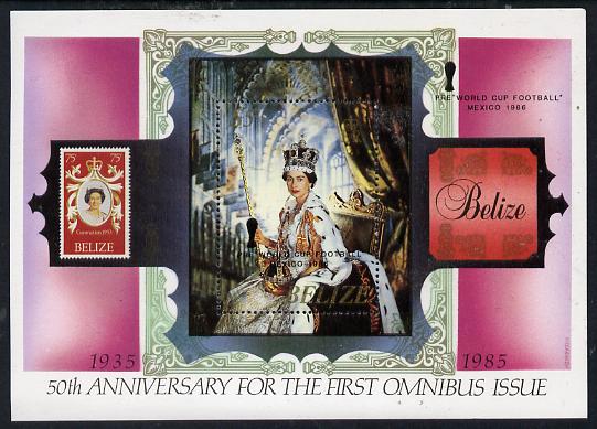 Belize 1985 50th Anniversary or First Omnibus Issue perf m/sheet unmounted mint, SG MS 845