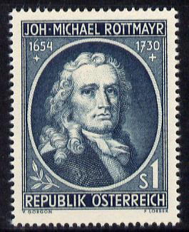 Austria 1954 Death Tercentenary of Rottmayr von Rosenbrunn (Painter) Mi 1007, SG 1263